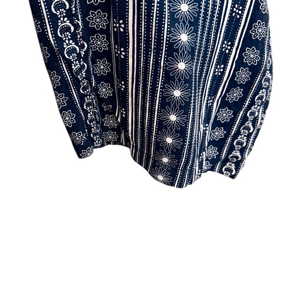 Intimately Free People Navy Boho Bandana Style Print Wide Leg Pants sz - Picture 3 of 11